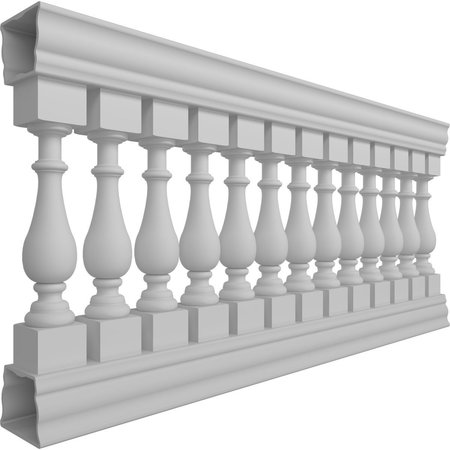 Ekena Millwork Traditional Balustrade Railing Kit Style N (5 7/8" On-Center Spacing to Pass 4" Sphere Code) BALK37X072TRN